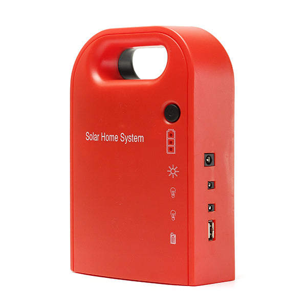 Portable Large Capacity Solar Power Bank Home System Panel with 2 LED Bulbs for Camping Light Emergency