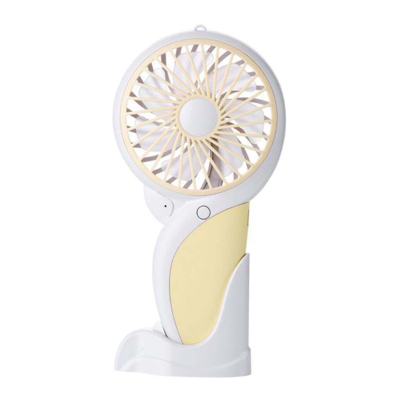 Well Star WT-N10 Handheld Mini USB Woodpecker Fan with Base LED Light Lamp Fan Rechargeable Air Cooler Silent Cooling Fan For Home Office Student Dormitory Outdoors Travelling