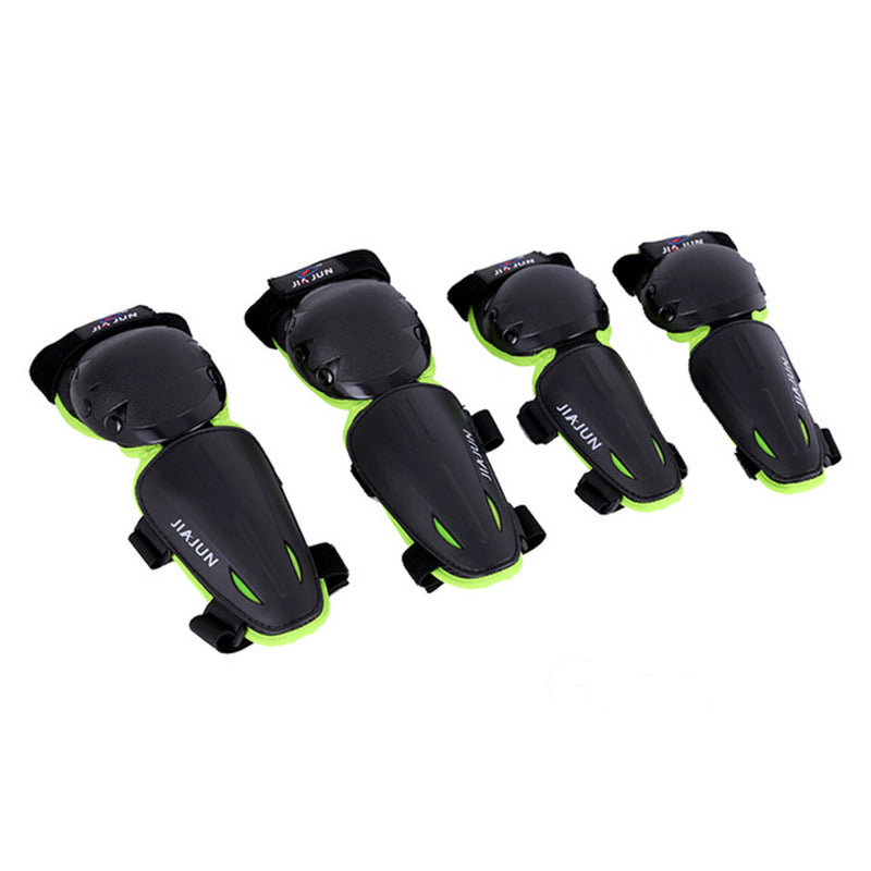 JIAJUN 4 Pieces Armor Kids Knee Pad Elbow Guard Motorbike Racing Stainless Steel Riding Protective