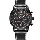 Hannah Martin Men Relogio Masculino Leather Band Decorative Small Dial Quartz Watch