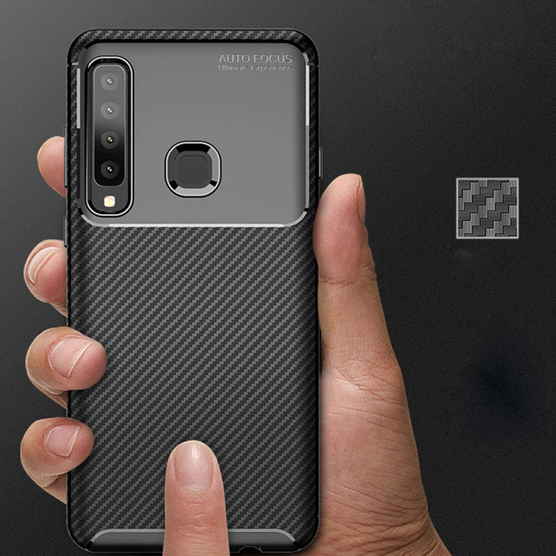 Bakeey Protective Case For Samsung Galaxy A9 Carbon Fiber Fingerprint Resistant Soft TPU Back Cover