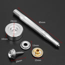 62Pcs Stainless Steel Press Studs Screw Bases Snap Fasteners Kit for Leather