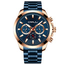 CRRJU 2286 Fashion Alloy Case Full Steel Luminous Display Business Style Men Quartz Watch
