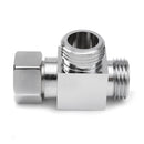 3 Way G 1/2'' Brass Shower Diverter Valve Angle Valve T-adapter Bathroom