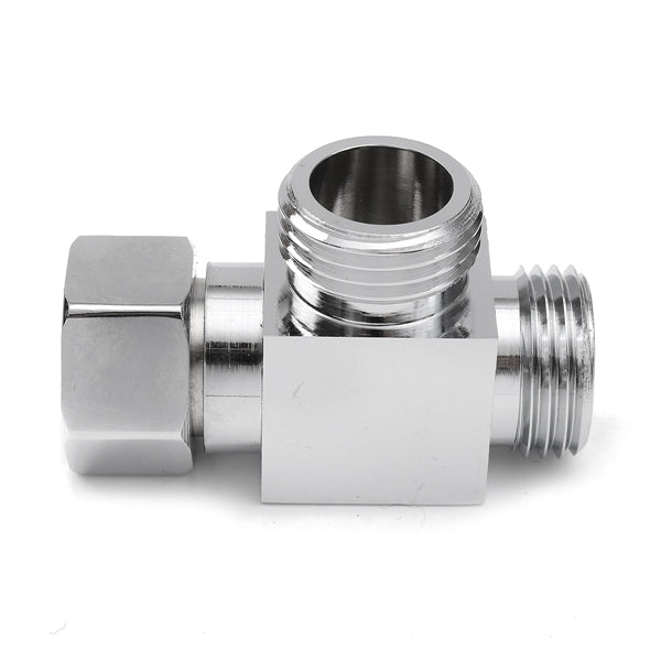 3 Way G 1/2'' Brass Shower Diverter Valve Angle Valve T-adapter Bathroom