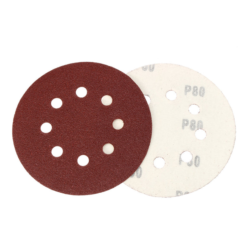 50pcs 125mm Sanding Disc Sandpaper with Backing Pads Grinder Sanders Drill Adaptor Polishing Pad