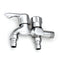 Wall Mount Single Cold Washing Machine Faucet 1/2'' Double Spouts 2 Handles Water Tap Garden Faucet Bathroom Bidet Faucet