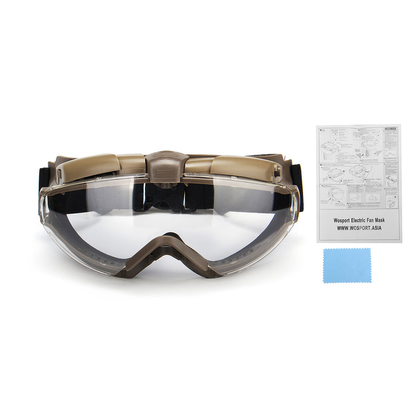 Tactical Military Anti-Fog UV Dust Airsoft Protective Glasses Goggles With Cloth Box