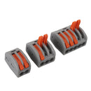 Excellway 60Pcs 2/3/5 Holes Spring Conductor Terminal Block Electric Cable Wire Connector