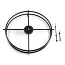50CM/60CM Double Layer Wall Clock Creative Living Room Round Vintage Wrought Iron Wall Clock