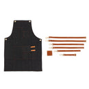 4 Styles Denim Bib Apron Leather Strap Hairtician Barista Work Hairdressing Robe