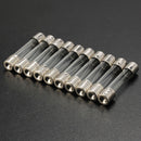 10pcs 2A-25A Amp Glass Quick Blow Fast Acting Fuses 6.3mm x 30mm