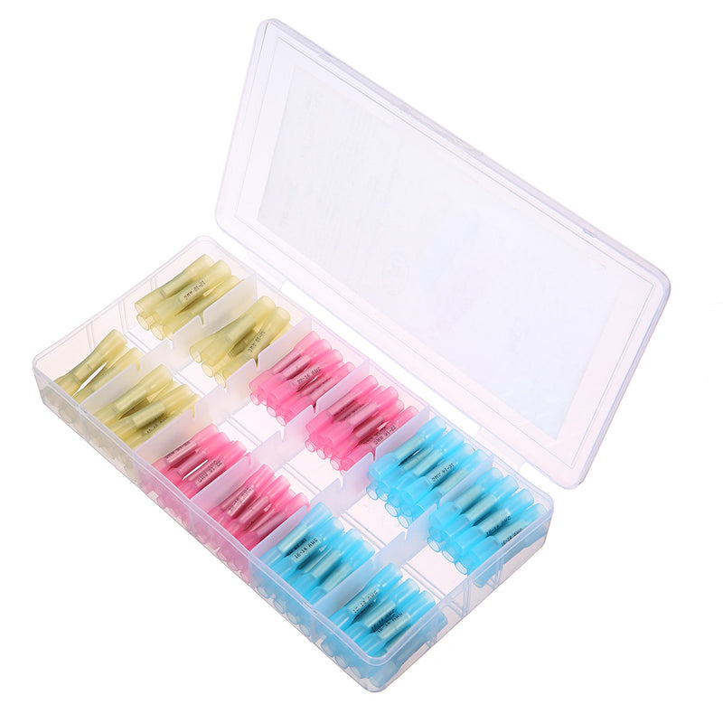 Soloop 125PCS Wire Connector Heat Shrinkable Tubings Set Heat Shrink Terminal Connectors