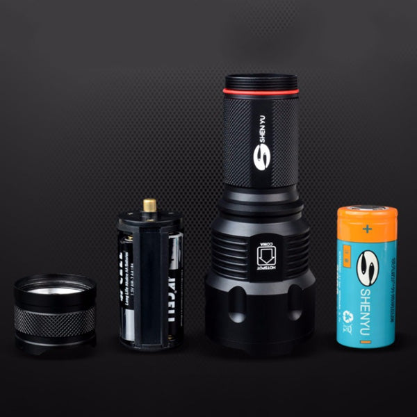 SHENYU YF1007 26650/AA Battery Zoom Flashlight 2000 Lumens 3 Modes Waterproof Torch Light Camping Hunting Portable Work Lamp