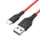 2 x BlitzWolf BW-TC14 3A USB Type-C Charging Data Cable 3ft/0.91m For Oneplus 6T Xiaomi Mi8 Pocophone f1 S9