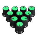 10Pcs Red/Blue/Orange/Grey/Green/White/Yellow Plastic For Rotary Taper Potentiometer Hole 6mm Knob