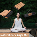 5MM Yoga Mats TPE Cork Non Slip Pilates Exercise Fitness Gym Workout Sport Pad