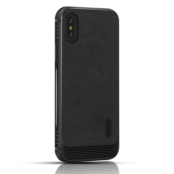 Retro Magnetic Absorption PU Leather Soft TPU Case for iPhone X