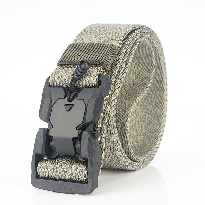 AWMN SS5 125cm Magnetic Buckle Belt Heavy Duty Military Tactical Belt Adjustable Polyester Nylon Belt Waist Belt