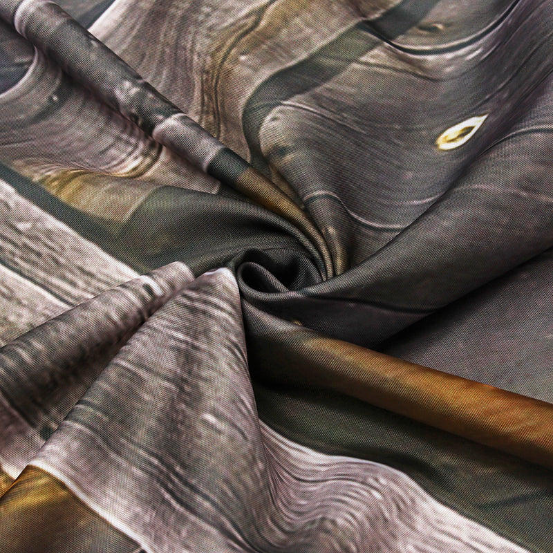 70.9" x 70.9" Rustic Wooden Barn Door Waterproof Shower Curtain Bathroom Mat