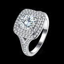 INALIS Zircon Platinum Anniversary Gift Wedding Finger Rings