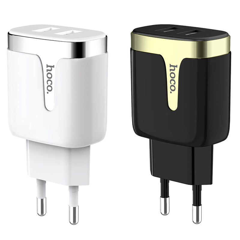 HOCO 2.1A Dual Ports Fast Charging EU USB Charger Adapter For iPhone X XS iPad Pocophone F1 Oneplus 7 HUAWEI XIAOMI MI9 S10 S10+