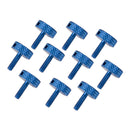 10Pcs RJXHOBBY M3x10mm Knurled Head Flat Point Fully Threaded Thumb Screw Fastener