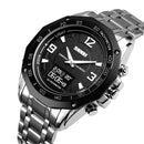 SKMEI 1464 Military OLED Display Compass Thermometer Waterproof Dual Display Quartz Watch Men Watch