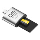 DM CR011 Zinc Alloy Type-C SD TF Card Reader for Laptops Tablets Phones