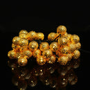 5M 7M Moroccan Metal Ball 20/30/50 LED Solar String Light  Outdoor Christmas Fairy Lamp Garden Decor