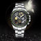 TEVISE T863 Date Display Business Style Automatic Mechanical Watch Full Steel Men Watches