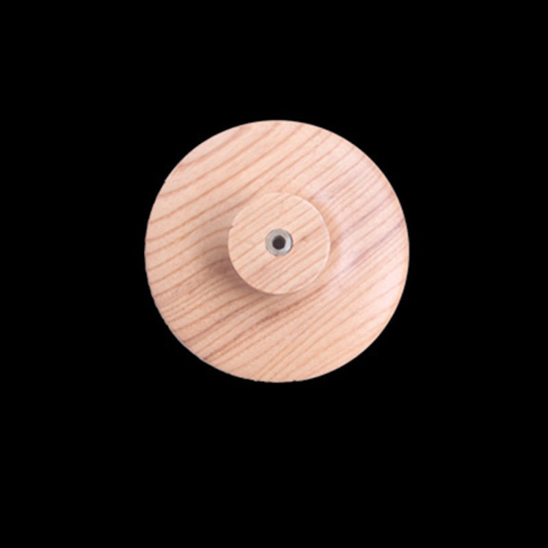 5Pcs/Set Solid Wooden Round Hook Wall Mounted Hanger Clothes Coat Hat Bag Rack