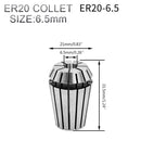 Machifit 5pcs ER16 ER20 Spring Collet 6.5-13mm Collet Chuck for CNC Milling Lathe Tool
