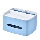 Multifunctional Tissue Box Desktop Plastic Pencil Pen Holder Remote Control Storage Box Sundries Organizer Office Home Supplies