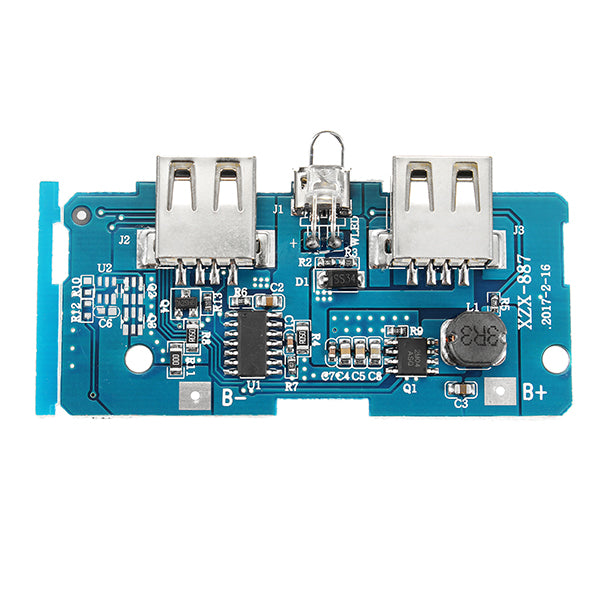 5pcs 3.7V To 5V 1A 2A Boost Module DIY Power Bank Mainboard Built In 18650 Lithium Battery