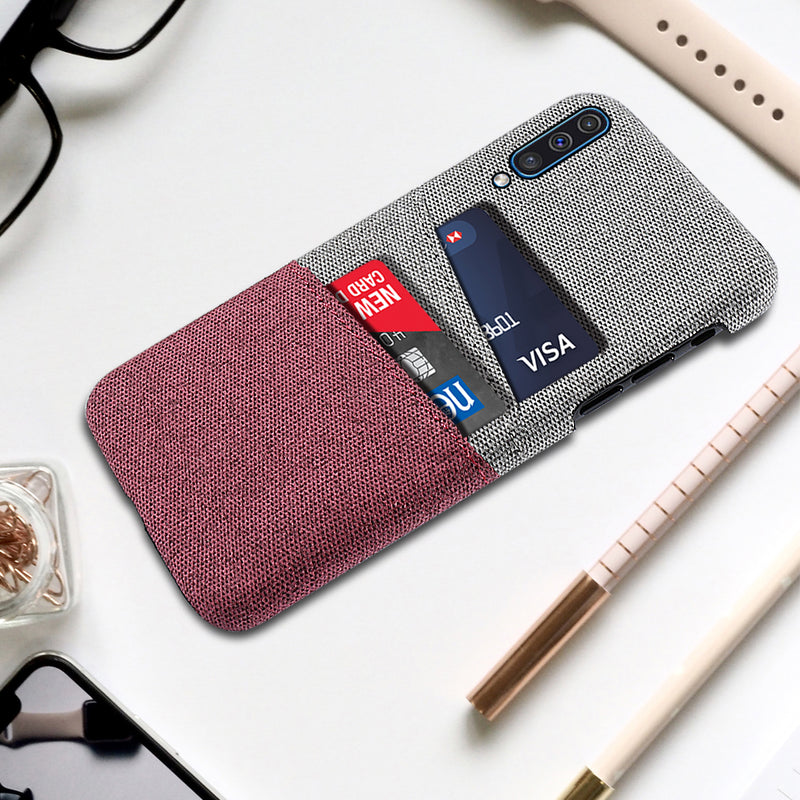 Bakeey Fabric Card Holder Shockproof Protective Case For Samsung Galaxy A50 2019