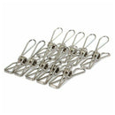 60Pcs Stainless Steel Clothes Pegs Hanging Clips Pins Laundry Windproof Clamp Household Clothespin
