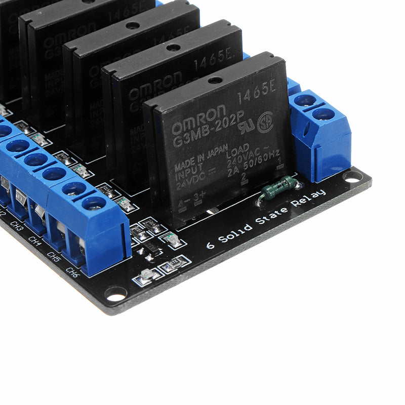 6 Channel DC 24V  Relay Module Solid State High and low Level Trigger 240V2A