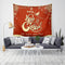 Loskii LWG7 Christmas Tapestry Santa Print Wall Hanging Tapestry Art Christmas Decorations For Home Deco