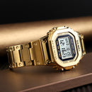 SKMEI 1456 LED Chronograph Countdown Alloy Case Stainless Steel Waterproof Digital Watch Men Watch