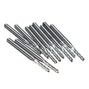 Drillpro DB-M10 10pcs 3.175x2mm Carbide End Mill Engraving Bits for CNC PCB Machinery Rotary Burrs