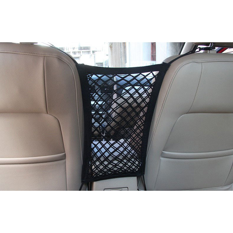 Dog Barrier with Storage Net for Back Seat Stretchable Seat Pet Barrier Car Pet Isolation Network