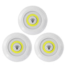 3pcs COB LED Night Light Bedroom Hallway Cabinet Lamp With Wireless Remote Control