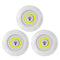 3pcs COB LED Night Light Bedroom Hallway Cabinet Lamp With Wireless Remote Control