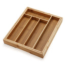Bamboo Expandable Wooden Cutlery Tray Holder Tidy Retractable Drawer Organizer Kitchen Storage Container