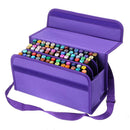 80 Holes Oxford Cloth Marker Pen Storage Bag Portable Markers Case Holder Large Capacity School Pencil Bag Art Painting Supplies