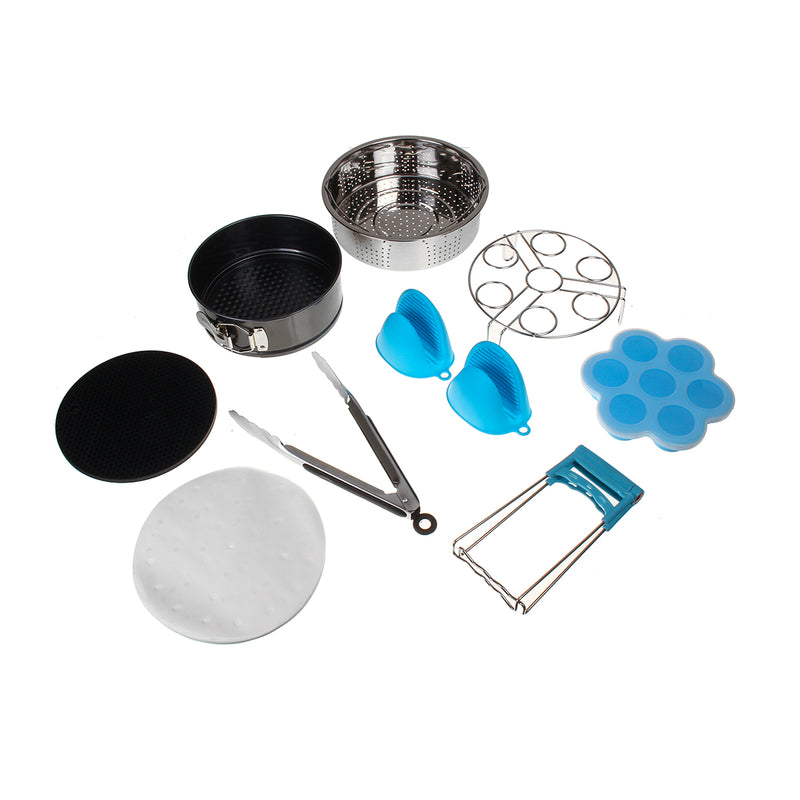 9Pcs Replacement Accessories for Instant Pot Stainless Steel Springform Pan Egg Steamer Rack Steamer Basket