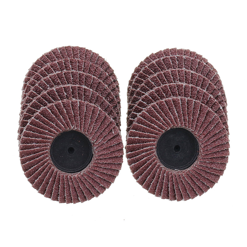 10Pcs 2 Inch 40-120 Grit Flap Disc Sanding Wheels R Roloc Threaded Twist Lock Kit Abrasive Tool