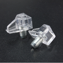 50pc 5mm Shelf Supports Pegs Studs Clear With Metal Pin Kitchen Cabinet Cupboard