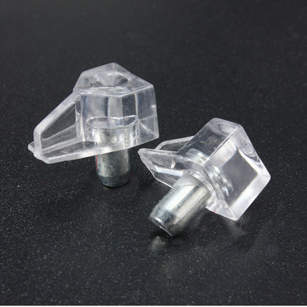 50pc 5mm Shelf Supports Pegs Studs Clear With Metal Pin Kitchen Cabinet Cupboard